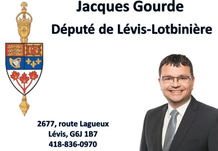 Merci monsieur Jacques Gourde, député de Lévis-Lotbinière!